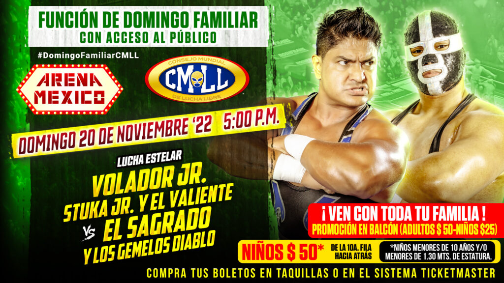 Resultados CMLL Domingo Familiar 20 de noviembre de 2022