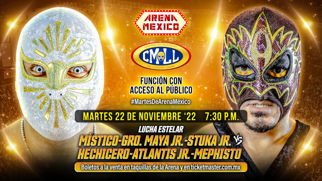 Resultados CMLL Martes de Arena México 22 de noviembre de 2022