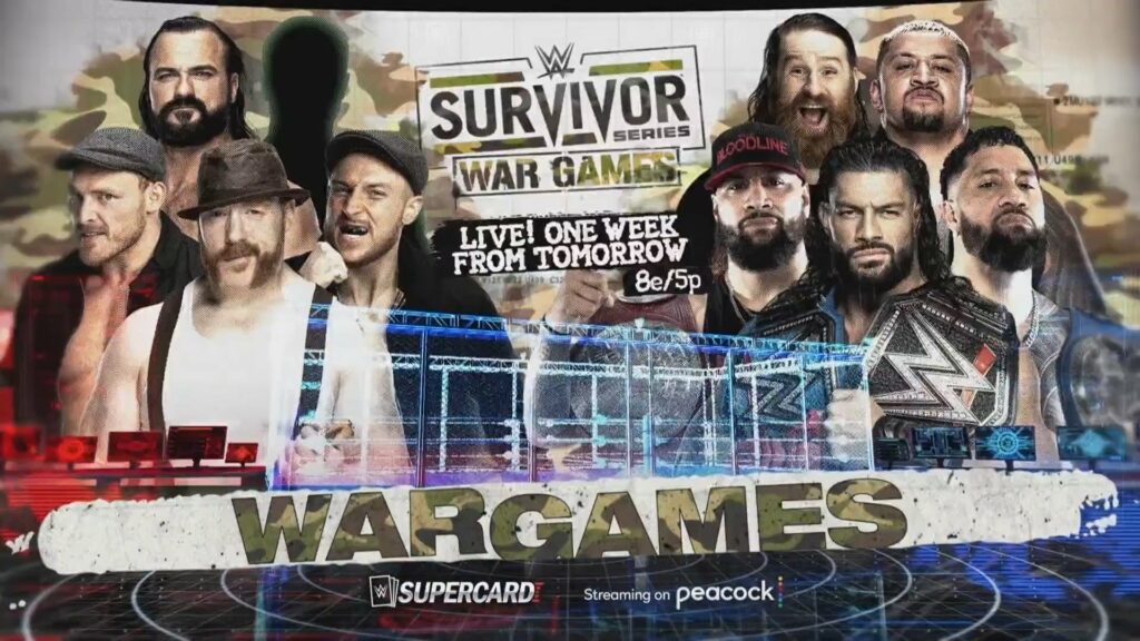 WWE confirma el 'WarGames Match' masculino de Survivor Series 2022