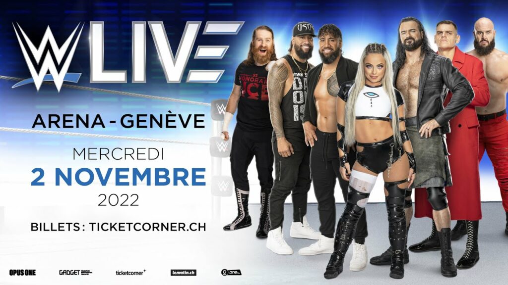 Cartelera WWE Live Ginebra 2 de noviembre de 2022