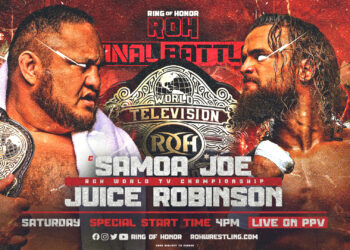 Samoa Joe defenderá el Campeonato Mundial Televisivo de ROH ante Juice Robinson en Final Battle 2022