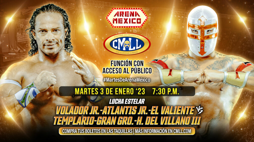 Resultados CMLL Martes de Arena México 3 de enero de 2023