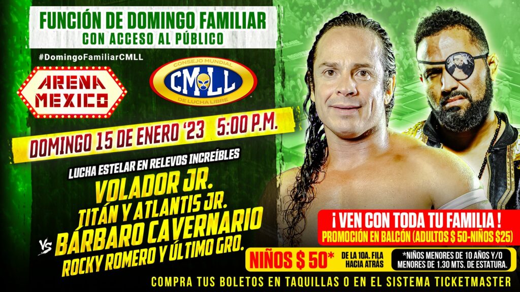 Resultados CMLL Domingo Familiar 15 de enero de 2023