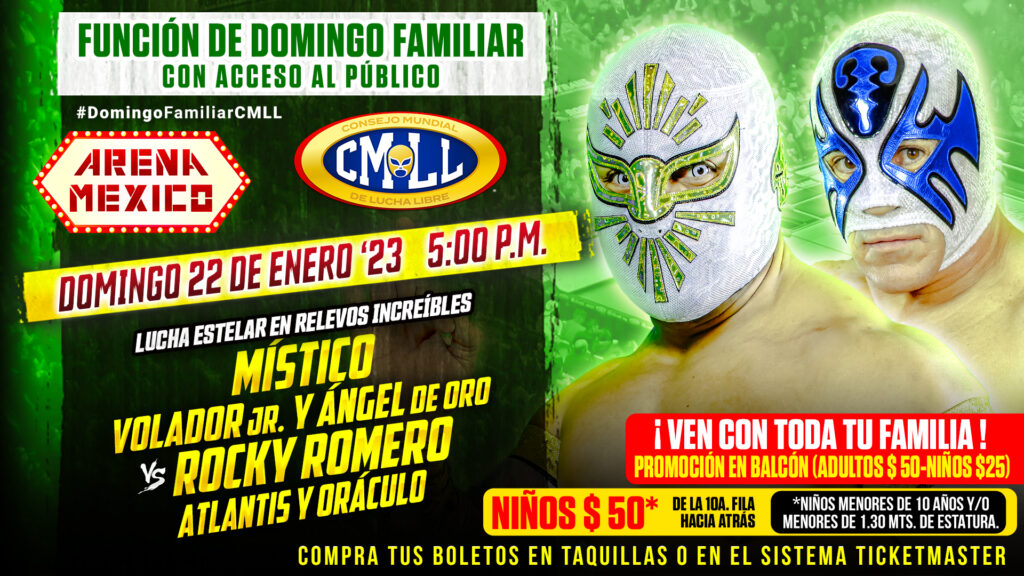 Resultados CMLL Domingo Familiar 22 de enero de 2023
