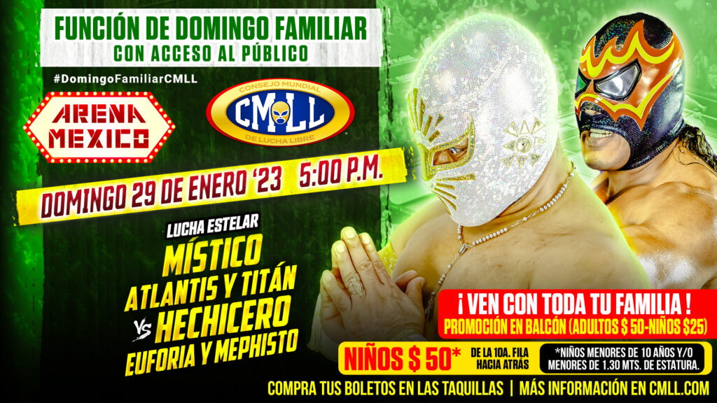 Resultados CMLL Domingo Familiar 29 de enero de 2023
