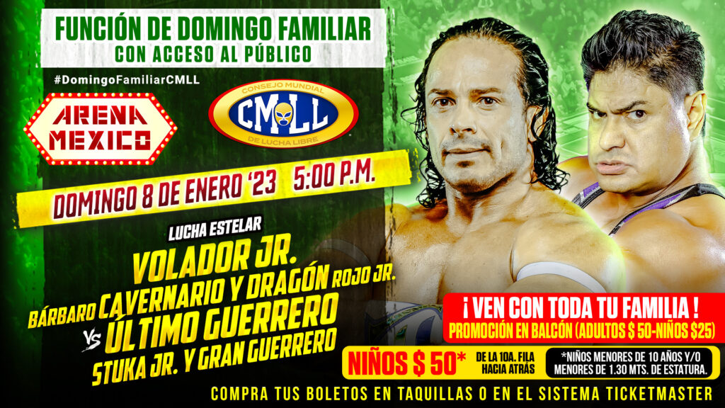 Resultados CMLL Domingo Familiar 8 de enero de 2023