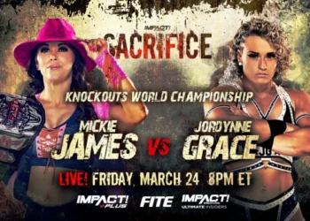 Mickie James defenderá el Campeonato Mundial de Knockouts de IMPACT frente a Jordynne Grace en Sacrifice 2023
