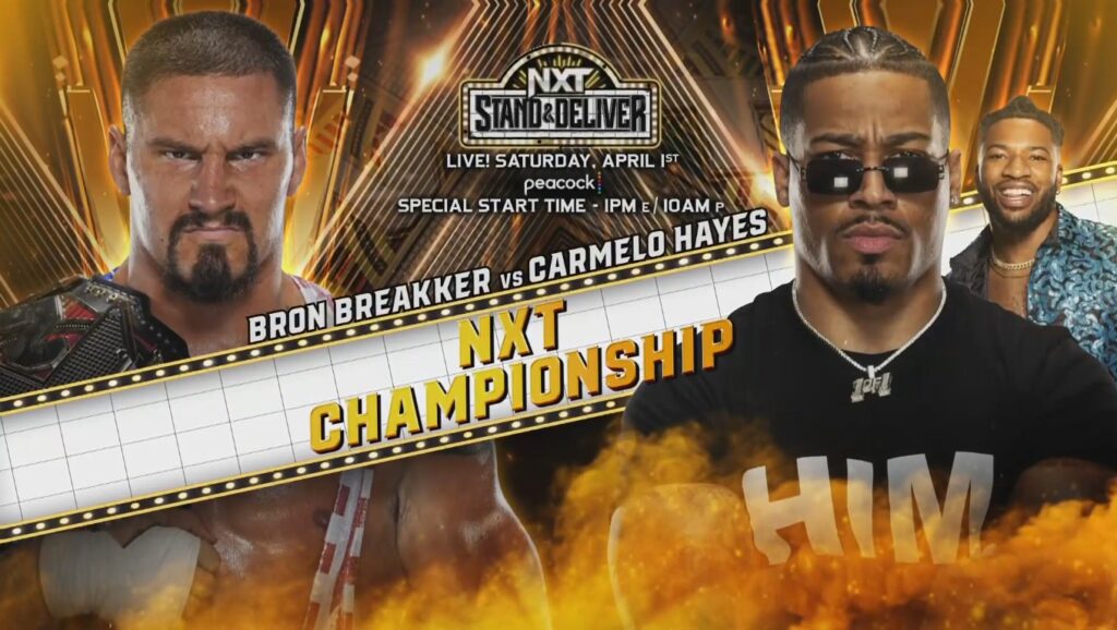 Carmelo Hayes luchará ante Bron Breakker por el Campeonato de NXT en Stand & Deliver 2023