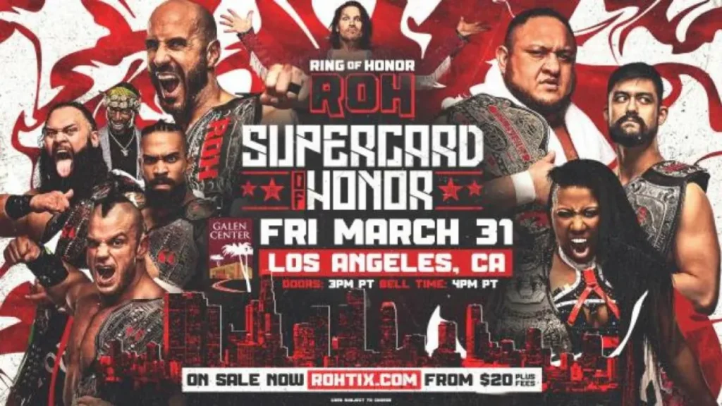 Cartelera ROH Supercard Of Honor 2023 actualizada