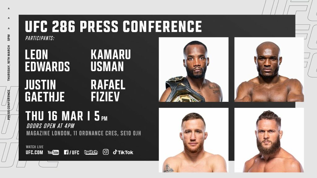 Conferencia de prensa UFC 286: Edwards vs. Usman