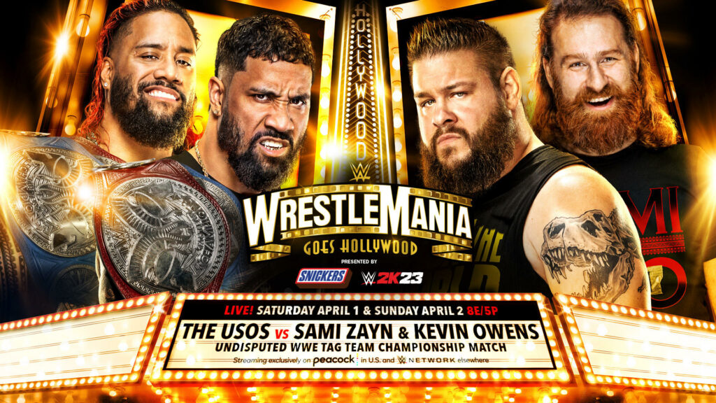 The Usos vs. Kevin Owens y Sami Zayn por el Campeonato por Parejas Indiscutido es oficial para WrestleMania 39