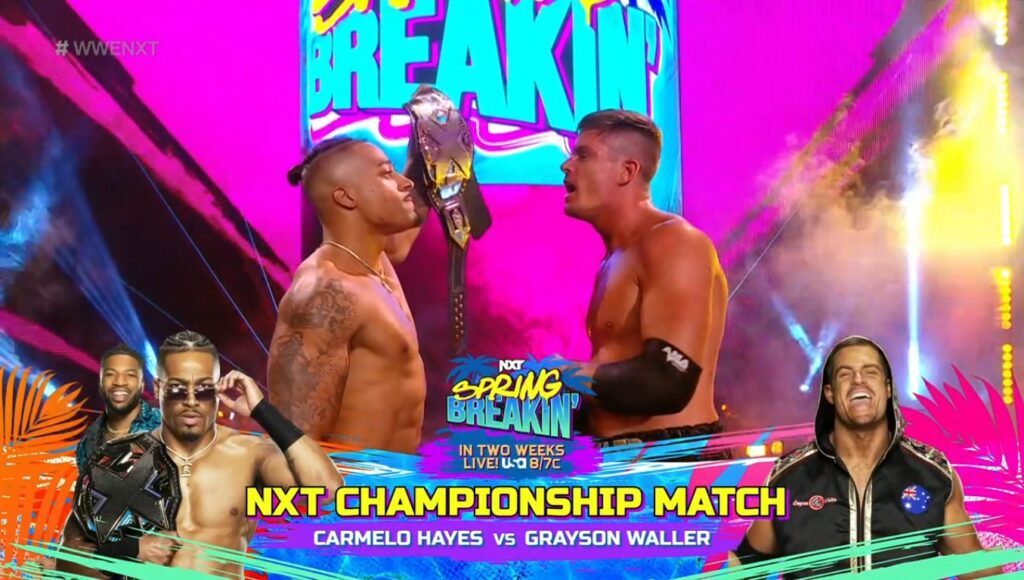 Grayson Waller retará a Carmelo Hayes en Spring Breakin' por el Campeonato de NXT