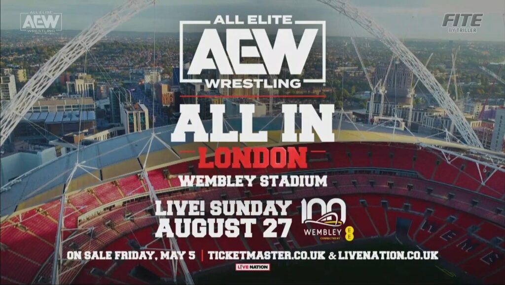 AEW anuncia All In para el 27 de agosto en Wembley Stadium