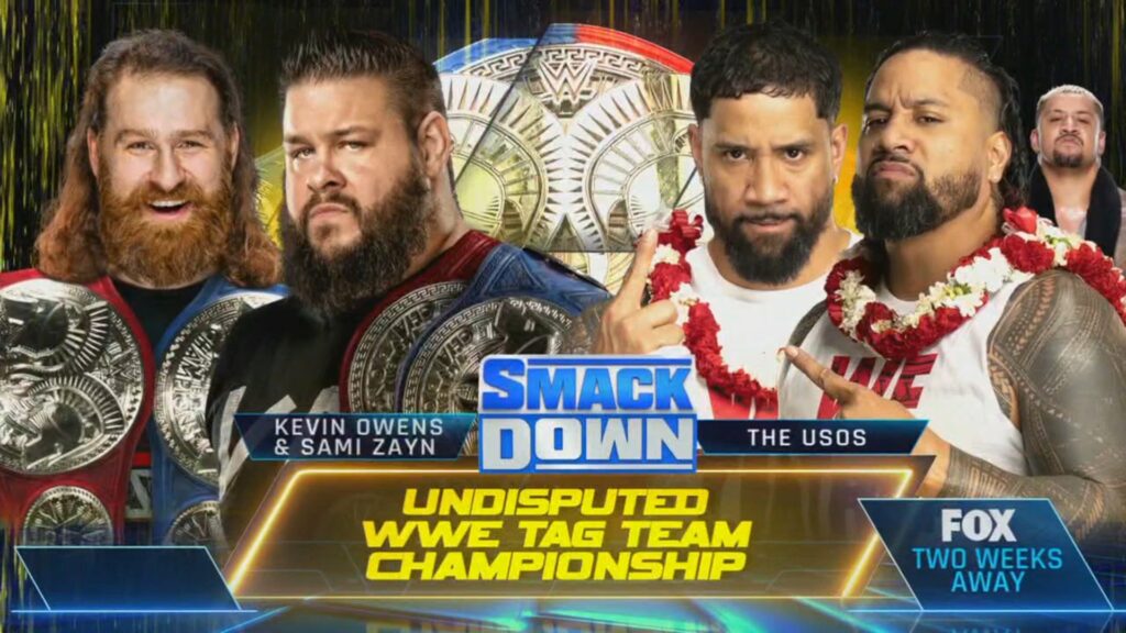 The Usos tendrán su revancha ante Kevin Owens y Sami Zayn en el SmackDown del 28 de abril