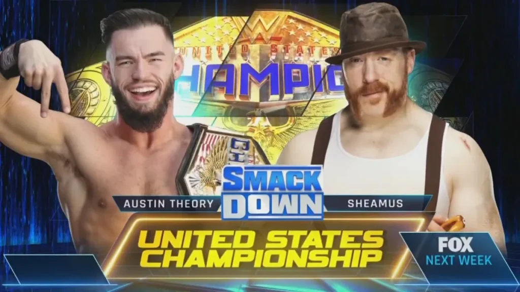 Austin Theory defenderá el Campeonato de Estados Unidos ante Sheamus la próxima semana en WWE SmackDown