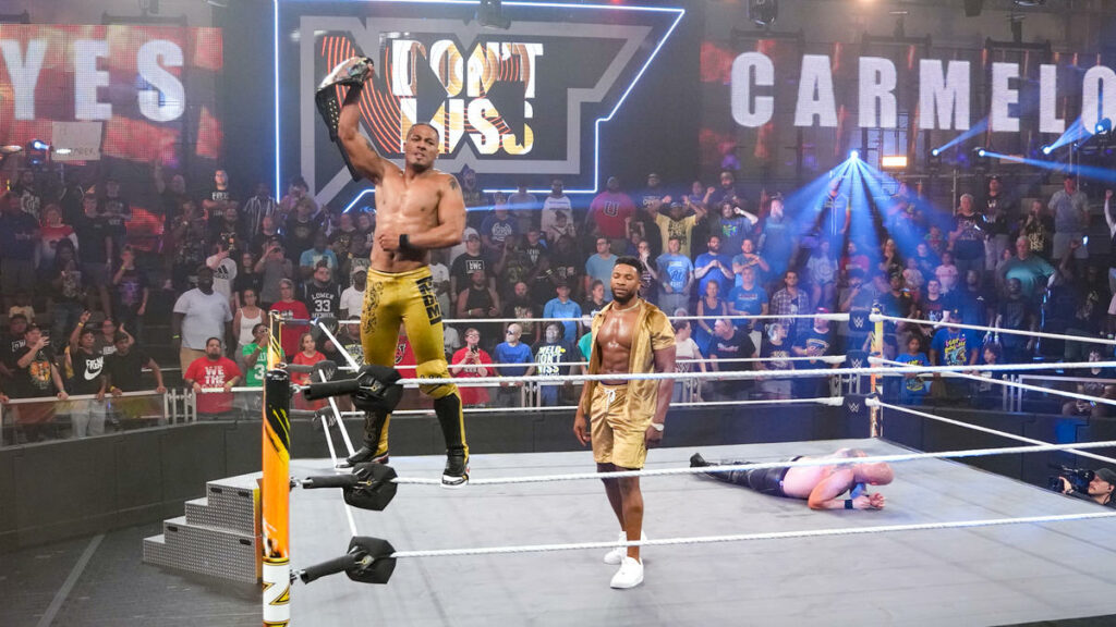 Carmelo Hayes retiene el Campeonato de NXT en Gold Rush ante Baron Corbin