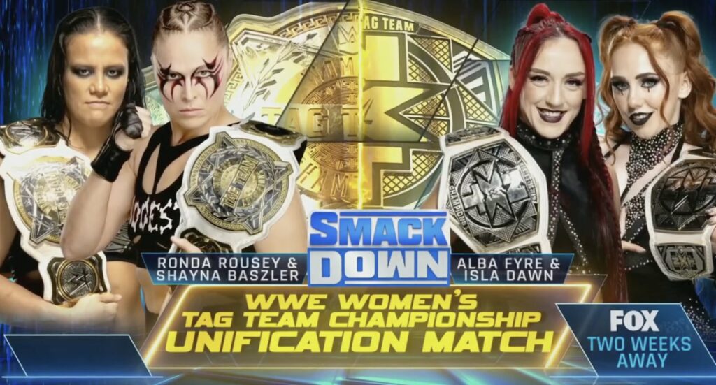 WWE unificará los Campeonatos Femeninos por Parejas en el show de SmackDown del 23 de junio