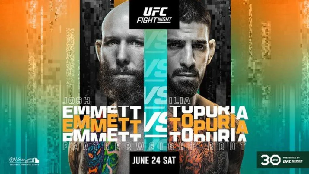 Cartelera UFC Jacksonville: Emmett vs. Topuria