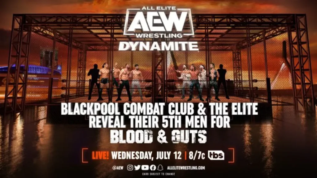 The Elite y Blackpool Combat Club revelarán en Dynamite el quinto miembro de sus equipos para Blood & Guts