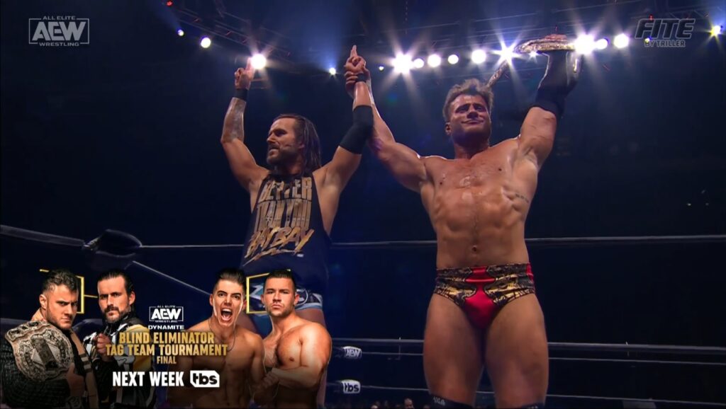 MJF y Adam Cole vs. Sammy Guevara y Daniel Garcia en la final del ‘Blind Eliminator Tag Team Tournament’