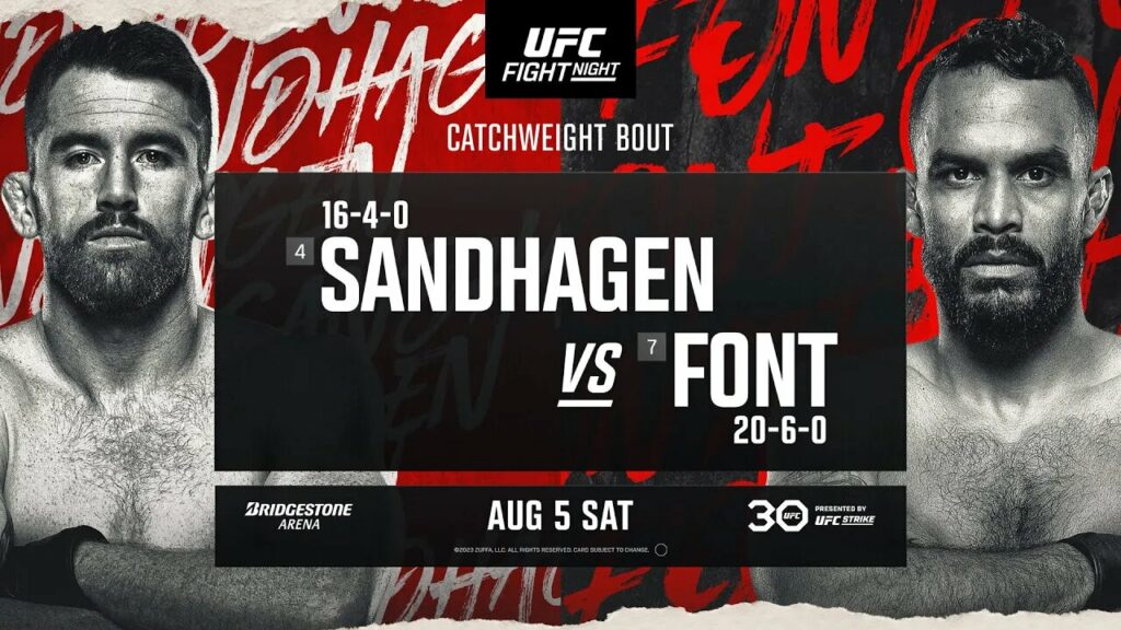 Resultados UFC Nashville: Sandhagen vs. Font