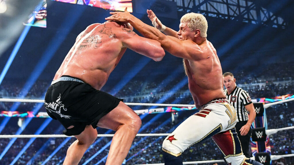El final ocurrido tras el combate entre Cody Rhodes y Brock Lesnar no estuvo planeado