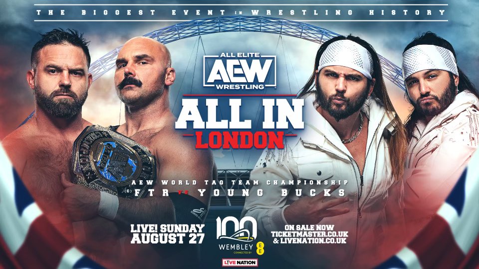 FTR y The Young Bucks se enfrentarán en All In por el Campeonato Mundial por Parejas de AEW