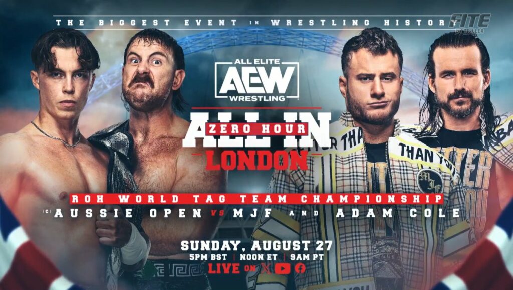 Apuestas AEW All In: Aussie Open vs. MJF y Adam Cole