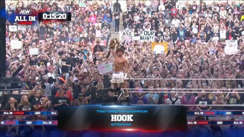 HOOK recupera el Campeonato de FTW en AEW All In 2023