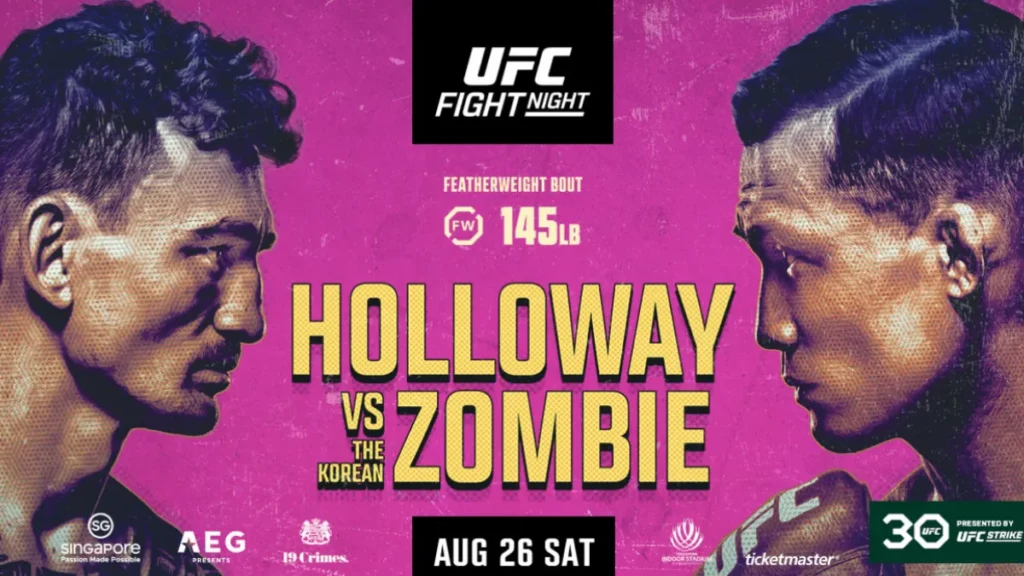 Resultados UFC Singapur: Holloway vs. The Korean Zombie