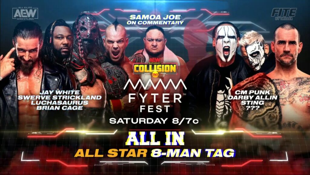 Confirmadas dos luchas y un segmento para el episodio de AEW Collision Fyter Fest 2023