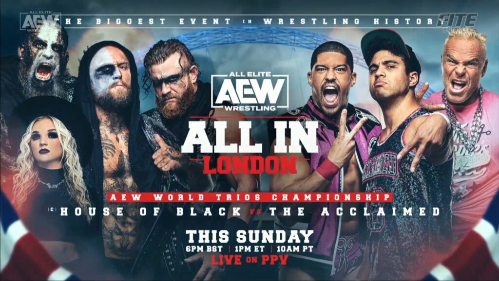 House of Black defenderá el Campeonato Mundial de Tríos de AEW en All In