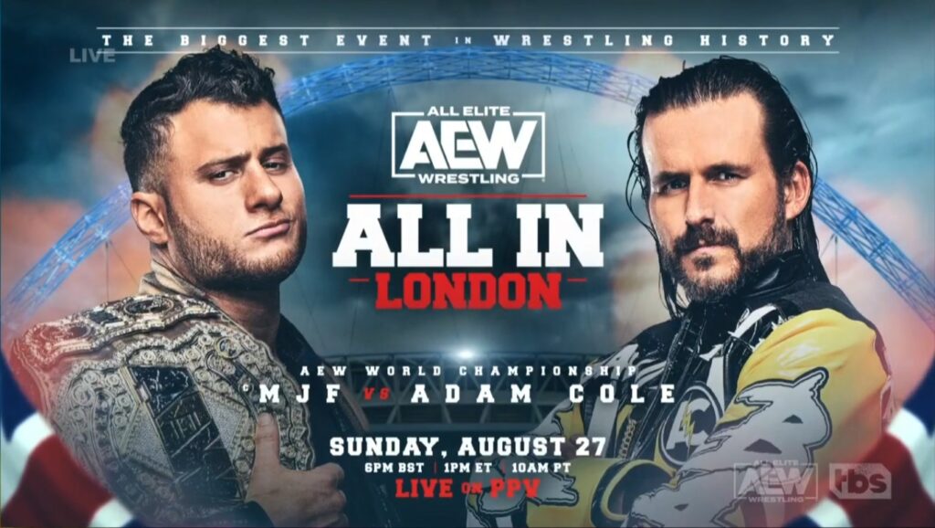 MJF defenderá el Campeonato Mundial de AEW ante Adam Cole en All In