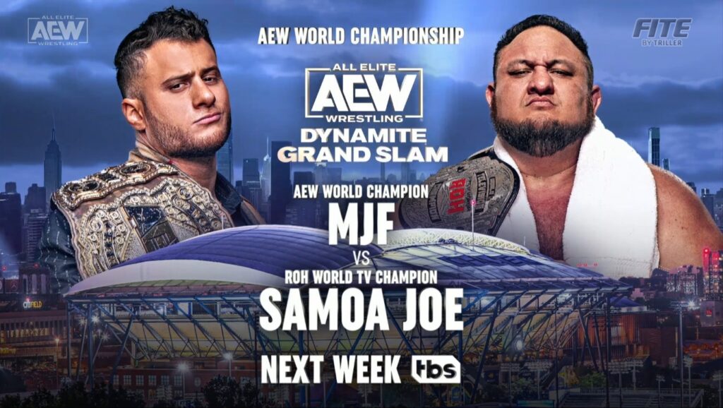 MJF defenderá el Campeonato Mundial de AEW ante Samoa Joe en Dynamite Grand Slam