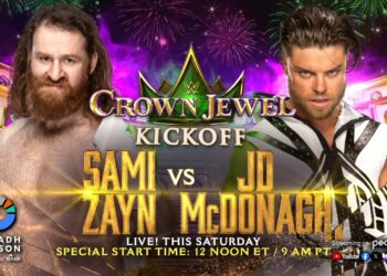 Sami Zayn se enfrentará a JD McDonagh en el 'kickoff' de WWE Crown Jewel 2023