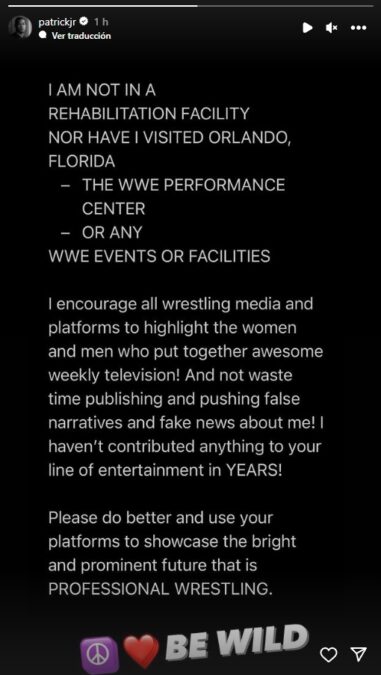 Velveteen Dream desmiente que haya estado en el WWE Performance Center