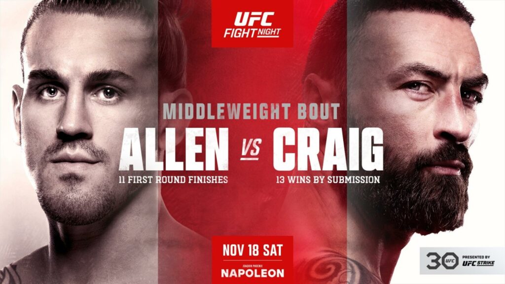 Resultados UFC Vegas 82: Allen vs. Craig