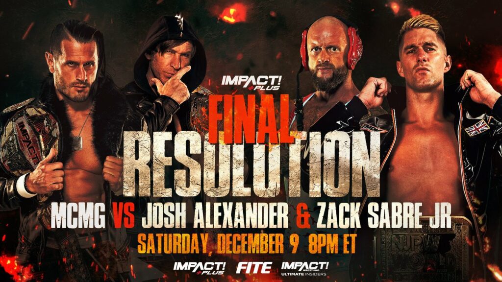 Josh Alexander y Zack Sabre Jr. se enfrentarán a The Motor City Machine Guns en IMPACT Final Resolution