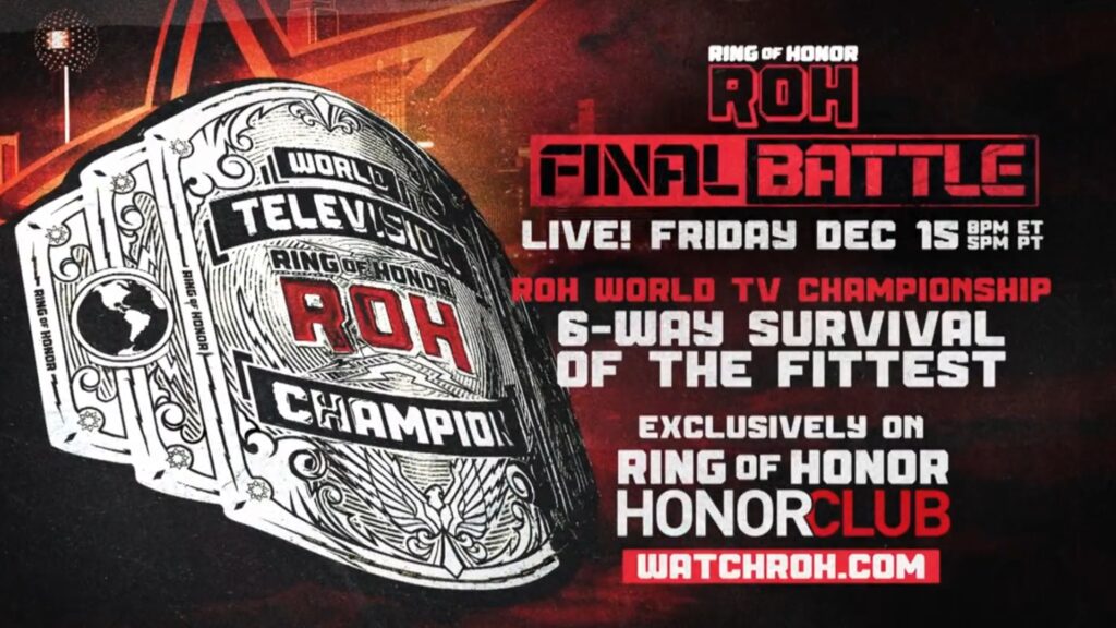 Se determinará un nuevo Campeón Mundial Televisivo de ROH en Final Battle 2023