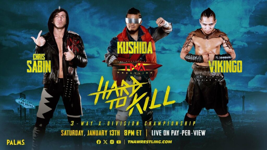 Chris Sabin defenderá el Campeonato de la X-Division ante KUSHIDA y El Hijo del Vikingo en TNA Hard To Kill 2024