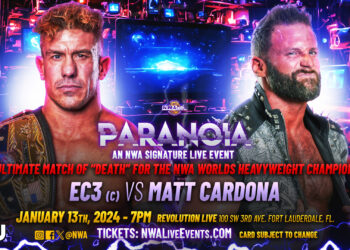 Matt Cardona se enfrentará a EC3 en un 'Ultimate Match of Death' por el Campeonato Mundial de NWA en Paranoia
