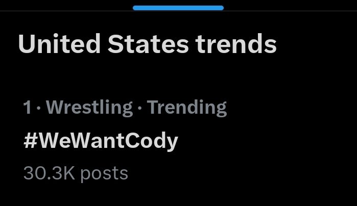 El hashtag #WeWantCody en apoyo a Cody Rhodes es tendencia n°1 en Estados Unidos