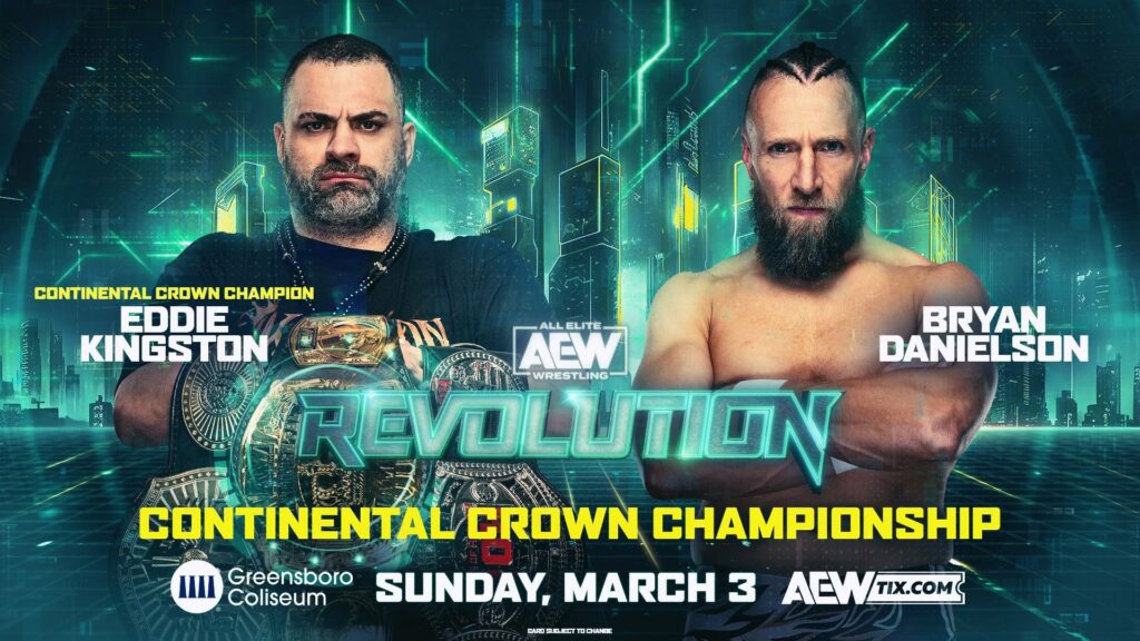 Eddie Kingston defenderá el Continental Crown Championship ante Bryan Danielson en AEW Revolution 2024