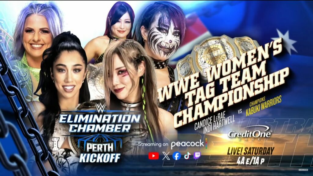 Asuka y Kairi Sane defenderán sus títulos ante Indi Hartwell y Candice LeRae en Elimination Chamber 2024