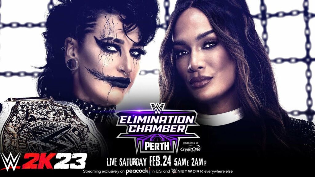 Rhea Ripley pone en juego su campeonato femenino ante Nia Jax en Elimination Chamber 2024.