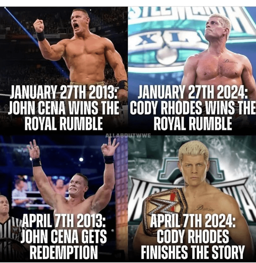 Cody Rhodes puede seguir los mismos pasos de John Cena en WrestleMania 40