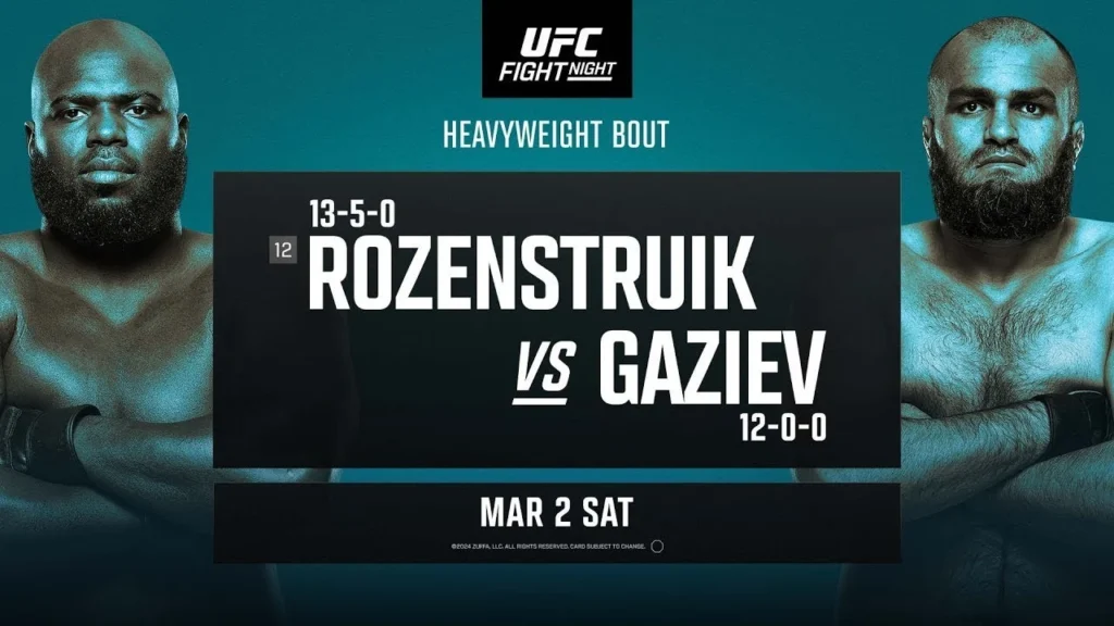 Resultados UFC Vegas 87: Rozenstruik vs. Gaziev