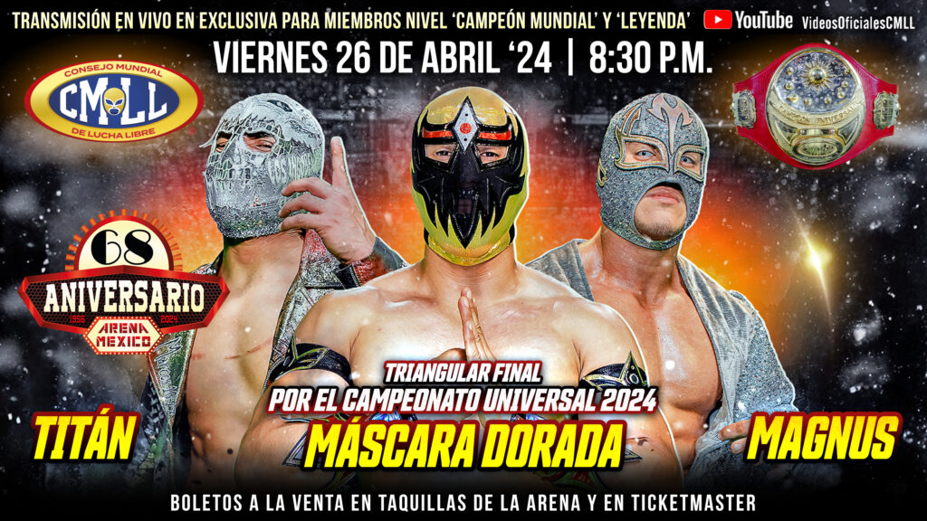 Resultados CMLL 68 Aniversario Arena México