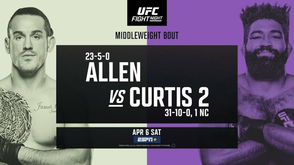 Cartelera UFC Vegas 90: Allen vs. Curtis 2