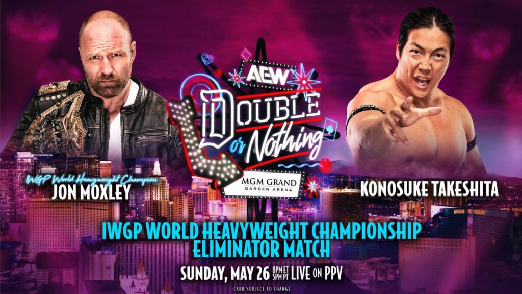 Jon Moxley se enfrentará a Konosuke Takeshita en AEW Double or Nothing 2024